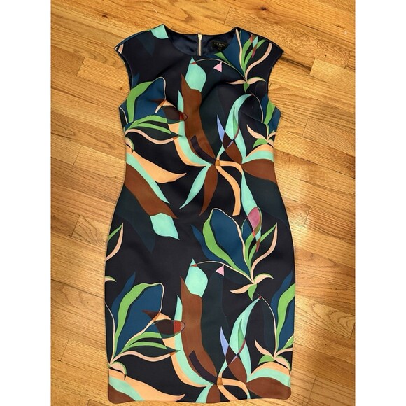 Ted Baker London Adilyyn Supernatural Structure Bodycon Dress Ted's Size 3 M - Picture 6 of 10